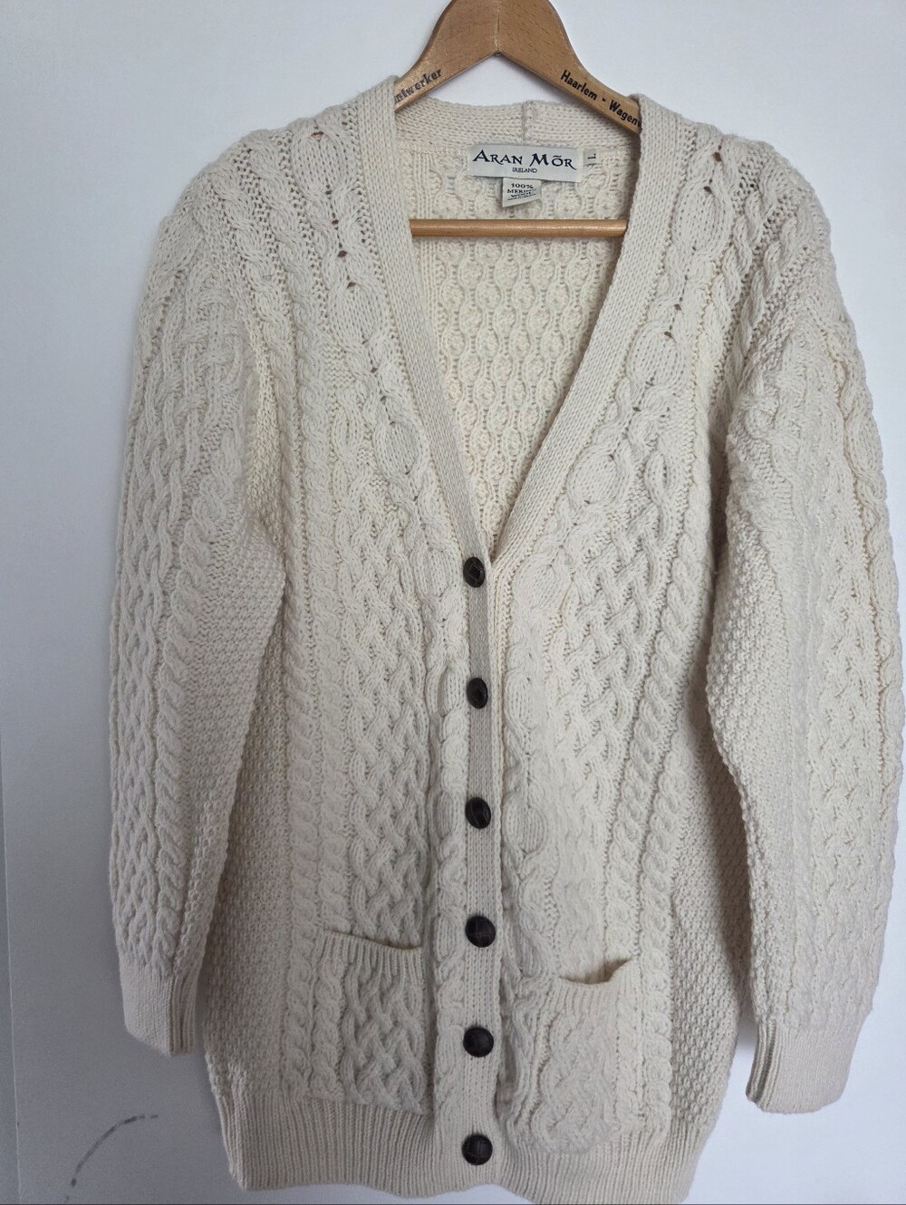 Aran Mor Merino Wool Sweater Cardigan